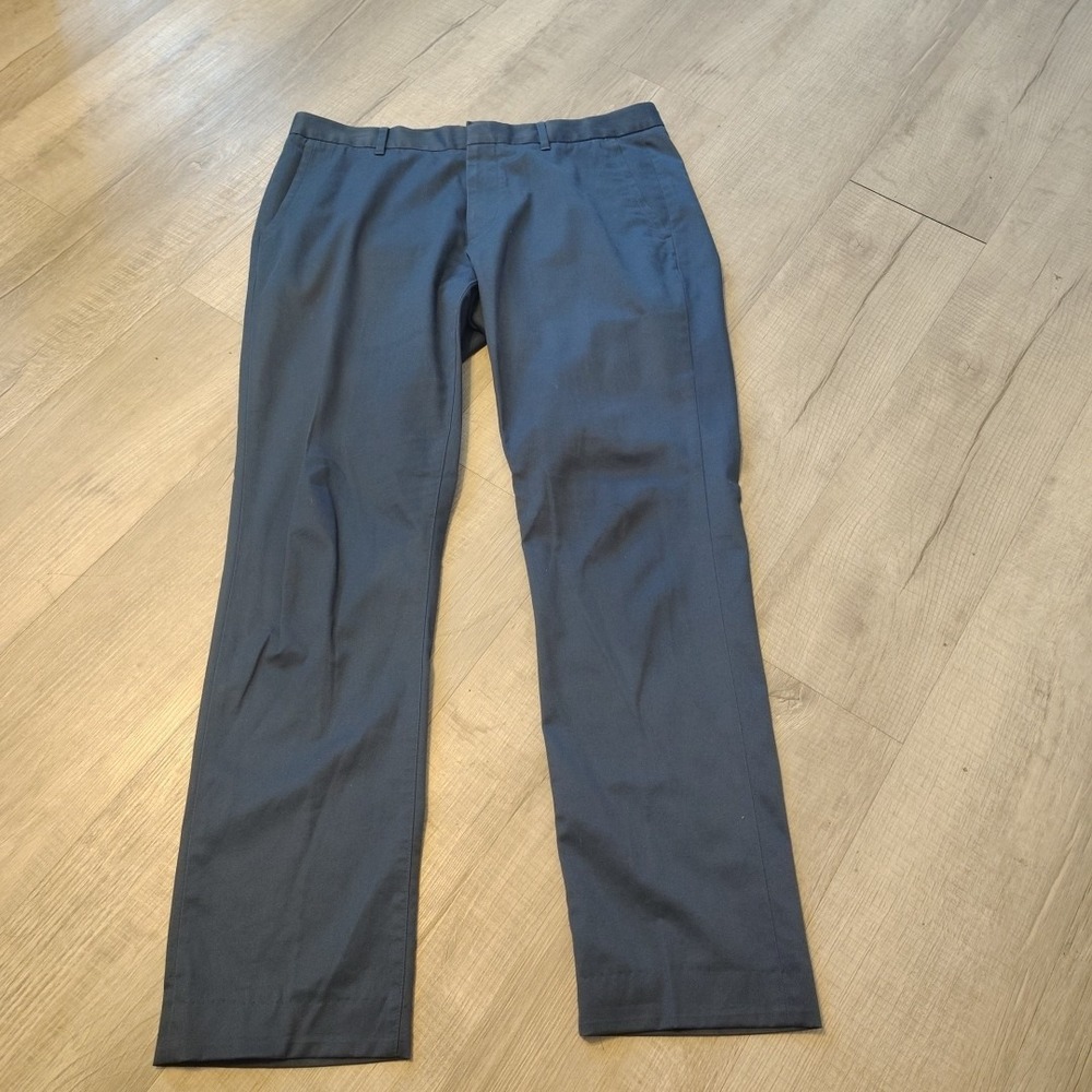 Bonobos Thursday Pants Chino Navy Blue 35x30 Golf Stretch Flat Front